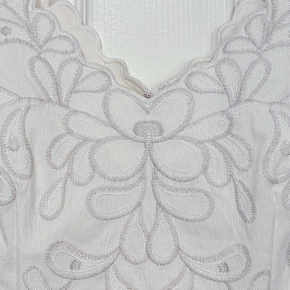 Antonio Melani white with silver embroidery design dress for any occasion sz 6 - Picture 8 of 16